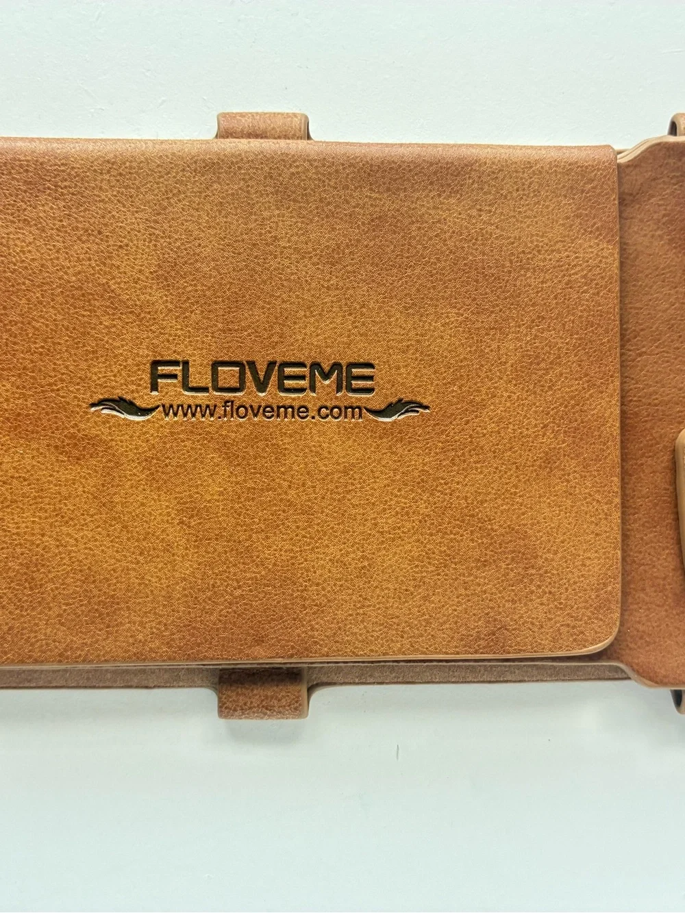 Tan Zip Wrist Wallet with Key Ring